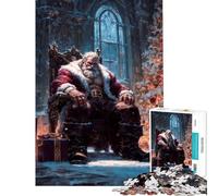 Rompecabezas para Adultos de 1000 Piezas Papá Noel musculoso Sala del Trono de Invierno difícil y desafiante Juguete de Pared para Mayores de 14 años (38x52cm)