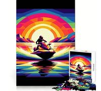 Rompecabezas para Adultos de 1000 Piezas para Motos acuáticas personales Juguete para ejercitar la Mente Ideal para Relajarse y armar Regalo artístico (38x26cm)