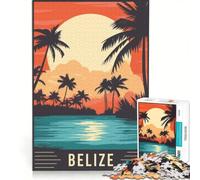 Rompecabezas para Adultos de 1000 Piezas: Paraíso de Belice, Juego de ingenio, para divertirse en Familia, para Fortalecer el Amor Entre Parejas 50x75cm