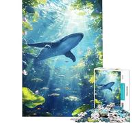 Rompecabezas para Adultos de 1000 Piezas Paraíso Submarino de Ballenas Rompecabezas de 1000 Piezas para armar en Familia Una Obra de Arte Juego desafiante y Divertido para Toda la Familia (50x75cm)