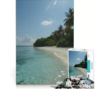 Rompecabezas para Adultos de 1000 Piezas Paraíso Tropical en la Playa Juego Familiar Que Mejora la Memoria y es Ideal para Decorar el Escritorio 50x75cm
