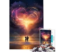 Rompecabezas para Adultos de 1000 Piezas Pareja Enamorada Paisaje Juegos educativos Juguetes Juegos educativos Regalos de Amigo Invisible análisis y lógica (tamaño 38x26cm)