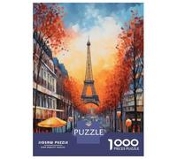 Rompecabezas para Adultos De 1000 Piezas Paris Rompecabezas para Adultos Juegos Relajantes Decoración del Hogar Desafío Educativo 52x38cm/1000pcs