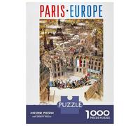 Rompecabezas para Adultos De 1000 Piezas Paris Travel Rompecabezas Juego De Ingenio Aliviador del Estrés Difícil Y Desafiante 38x26cm/1000pcs