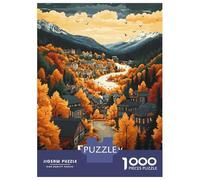Rompecabezas para Adultos De 1000 Piezas Park City Autumn Landscape Rompecabezas para Adultos Juegos Relajantes Desafío Difícil Actividades Divertidas En Casa 70x50cm/1000pcs