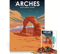 Rompecabezas para Adultos de 1000 Piezas,Parque Nacional Arches,Noche,Articulaciones Suaves,Divertido Juego cognitivo,Juguete para Jugar casualmente,Regalo de cumpleaños para la Mente (50x75cm)