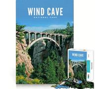 Rompecabezas para Adultos de 1000 Piezas, Parque Nacional Cueva del Viento, Corte Premium, lógica Divertida, Juguete fácil de Usar, Arte de Pared navideño (38x52cm)