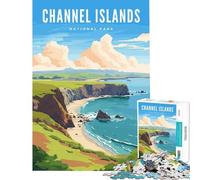 Rompecabezas para Adultos de 1000 Piezas Parque Nacional de Las Islas del Canal Desafío de Inteligencia Cerebral Juguetes adictivos Juego práctico Regalos para Mujeres Excelentes Regalos 75x50cm