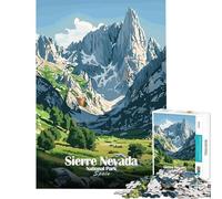 Rompecabezas para Adultos de 1000 Piezas Parque Nacional de Sierra Nevada España Póster Juegos Familiares educativos Juguete de desafío Regalos para Mujeres y Hombres Decoración de Pared (50x75cm)