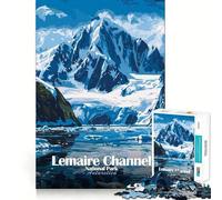 Rompecabezas para Adultos de 1000 Piezas,Parque Nacional del Canal Lemaire,Antártida,Corte, Divertido,desafío Inteligente,Juego Tranquilo,Divertido, artístico (38x52cm)