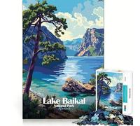 Rompecabezas para Adultos de 1000 Piezas,Parque Nacional del Lago Baikal,Rusia,decoración de Bordes impecables,desafío Mental,Juguete para Relajarse, (50x75cm)