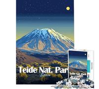 Rompecabezas para Adultos de 1000 Piezas Parque Nacional del Teide España de Noche Juego Educativo desafío Juguete Juego de ingenio Regalo de cumpleaños para Hombres y Mujeres (tamaño 38x26cm)