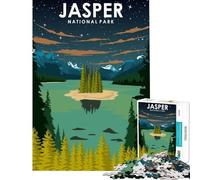 Rompecabezas para Adultos de 1000 Piezas Parque Nacional Jasper Noche Juego Educativo Desafío Juguete Juegos relajantes Actividades Familiares Regalo de cumpleaños (Tamaño 38x26cm)