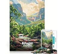 Rompecabezas para Adultos de 1000 Piezas,Parque Nacional Kruger,Sudáfrica Arte,Manualidades de Bordes Finos,Juguete para Resolver Problemas,Juego Relajante,Juego de cumpleaños (50x75cm)