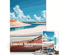 Rompecabezas para Adultos de 1000 Piezas Parque Nacional Lençóis Maranhenses,Brasil Diseño Elegante y Funcional Juego de lógica y Habilidad para divertirse en un rato cumpleaños
