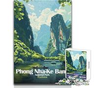 Rompecabezas para Adultos de 1000 Piezas, Parque Nacional Phong Nha-KE Bang, Vietnam, Juguetes educativos, Juguetes para Mejorar la Memoria, tamaño 38x52cm