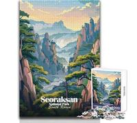 Rompecabezas para Adultos de 1000 Piezas, Parque Nacional Seoraksan, Corea del Sur, Juguetes educativos, Juegos para Mejorar la Memoria, Juguete Educativo, tamaño 50x75cm