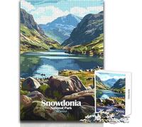 Rompecabezas para Adultos de 1000 Piezas, Parque Nacional Snowdonia, Gales, Paisaje, Juego Educativo Familiar, decoración, Gran Regalo, tamaño 38x26cm