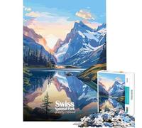 Rompecabezas para Adultos de 1000 Piezas Parque Nacional Suizo Paisaje de Suiza Juegos relajantes Juguetes educativos Regalo para cumpleaños Divertido y con Humor (tamaño 38x52cm)