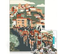Rompecabezas para Adultos de 1000 Piezas: Paseo en Bicicleta por una Ciudad Italiana Juegos relajantes, interacción Entre Padres e Hijos, Regalo de cumpleaños, Regalos de Viaje 50x75cm