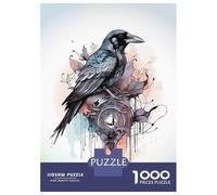 Rompecabezas para Adultos De 1000 Piezas Pastel Goth Crow Painting Rompecabezas para Adultos Juguetes Antiestrés Mejora La Memoria Oferta como Regalo para Toda La Familia 70x50cm/1000pcs