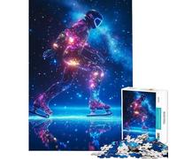 Rompecabezas para Adultos de 1000 Piezas Patinaje sobre Hielo con Estrellas Ayuda a ejercitar el Cerebro Regalos para Mujeres Juegos Familiares Apto para Mayores de 14 años 38x52cm