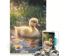 Rompecabezas para Adultos de 1000 Piezas: Patito Adorable en un Estanque, Juguete Educativo, Ideal para Pasar el Tiempo en casa, Regalo de cumpleaños o Cualquier Otro obsequio 50x75cm