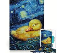 Rompecabezas para Adultos de 1000 Piezas Patito bebé en la Noche Estrellada Articulaciones Suaves Divertido Juego cognitivo Juguete para Jugar casualmente Regalo Ideal para cumpleaños (38x52cm)