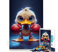 Rompecabezas para Adultos de 1000 Piezas Patito Boxeador,Ajuste, Arte,lógica,Habilidad,Juego Lento, Tranquilo (38x26cm)