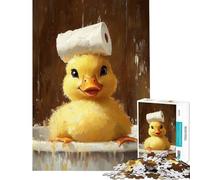Rompecabezas para Adultos de 1000 Piezas Pato a la Hora del baño Divertido Rompecabezas para Adolescentes Ideal para Pasar el Tiempo en casa Durante Las Vacaciones Un Juego de desafío único 50x75cm