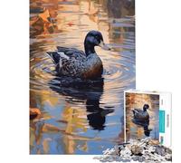 Rompecabezas para Adultos de 1000 Piezas Pato Negro Americano Juguetes educativos Juegos Familiares desafío difícil Regalos de Amigo Invisible (tamaño 38x26cm)