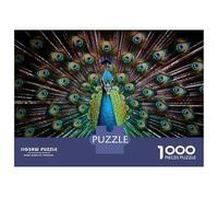 Rompecabezas para Adultos De 1000 Piezas Peacock Feathers Bird Rompecabezas Juguetes Antiestrés Una Obra De Arte Cumpleaños Y Navidad 52x38cm/1000pcs