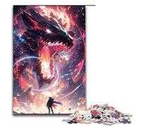 Rompecabezas para Adultos de 1000 Piezas: Peligro de Dragones, Anime. Cada Pieza es única. Juego desafiante y Divertido para Toda la Familia. 1000 Piezas.