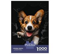 Rompecabezas para Adultos De 1000 Piezas Pemproke Welsh Corgi Rompecabezas para Adolescentes Juego Familiar Carrera De Velocidad Manual Cumpleaños 52x38cm/1000pcs