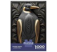 Rompecabezas para Adultos De 1000 Piezas Penguin Gold Relief Deco Rompecabezas para Adultos Juguetes Antiestrés Regalos para Mujeres Cumpleaños Y Navidad 38x26cm/1000pcs