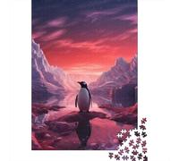 Rompecabezas para Adultos De 1000 Piezas Penguin Sunset Reflection Rompecabezas para Adultos Juegos De Relajación Análisis Y Lógica Cumpleaños Y Navidad 70x50cm/1000pcs