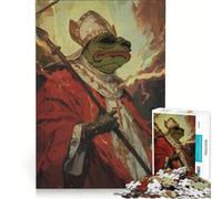 Rompecabezas para Adultos de 1000 Piezas Pepe la Rana como Papa Pintura Juguetes para armar desafiante de completar colección de Artistas Bellas Artes 50x75cm