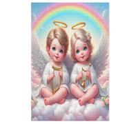 Rompecabezas para adultos de 1000 piezas, pequeño ángel lindo, rompecabezas de madera, desafío cerebral, juego de juguetes (78×53cm)