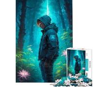 Rompecabezas para Adultos de 1000 Piezas Perdido en un Bosque mágico Juego práctico Ideal para Decorar cumpleaños y Navidad (Tamaño 38x52cm)