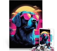 Rompecabezas para Adultos de 1000 Piezas Perro al Estilo Miami Vice Juego práctico Actividades Divertidas en casa, Regalos de cumpleaños, Regalos de Viaje, 75x50cm