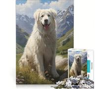 Rompecabezas para Adultos de 1000 Piezas Perro de montaña de los Pirineos Juegos educativos Actividades Familiares Regalo de cumpleaños Regalos de Viaje 38x52cm