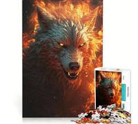 Rompecabezas para Adultos de 1000 Piezas: Perro del Infierno furioso, Juegos educativos, Actividades Divertidas para Hacer en casa, Cada Pieza es única 50x75cm