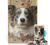 Rompecabezas para Adultos de 1000 Piezas Perro Pastor Rey Juego práctico Reto para completar Colección de Artistas Bellas Artes 38x52cm