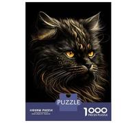 Rompecabezas para Adultos De 1000 Piezas Persian Cats Black Gold Rompecabezas para Adultos Juguetes Antiestrés Corte De Precisión Interacción Entre Padres E Hijos 38x26cm/1000pcs