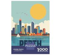 Rompecabezas para Adultos De 1000 Piezas Perth Australia Rompecabezas Juguetes Antiestrés, Divertidos Y Humorísticos Regalos para Reducir El Estrés 70x50cm/1000pcs