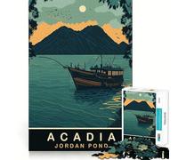 Rompecabezas para Adultos de 1000 Piezas Pesca en el Estanque Jordan Ideal para Decorar,ejercitar la Mente,Regalo Divertido para el Tiempo Libre,Regalo de cumpleaños o para Aficionados (38x26cm)