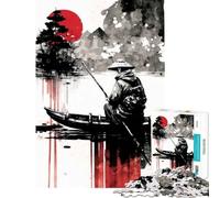 Rompecabezas para Adultos de 1000 Piezas Pescador Solitario para Juegos educativos Juguetes Juegos intelectuales Regalos de Amigo Invisible antiestrés (tamaño 38x26cm)