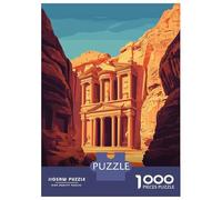 Rompecabezas para Adultos De 1000 Piezas Petra, Jordan Rompecabezas para Adultos Juego De Ingenio Desafío Difícil Gran Regalo para Los Amantes De Los Juegos 52x38cm/1000pcs