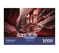 Rompecabezas para Adultos De 1000 Piezas Petra Treasury Camel Ride Tour Rompecabezas para Adultos Juguetes Antiestrés Mejora La Memoria Oferta como Regalo para Toda La Familia 70x50cm/1000pcs