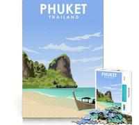 Rompecabezas para Adultos de 1000 Piezas,Phuket,Tailandia,Arte de Viaje,articulación Fina,Divertido,desafío Mental,Juguete,Juego Acogedor,Regalo de cumpleaños Divertido (38x52cm)